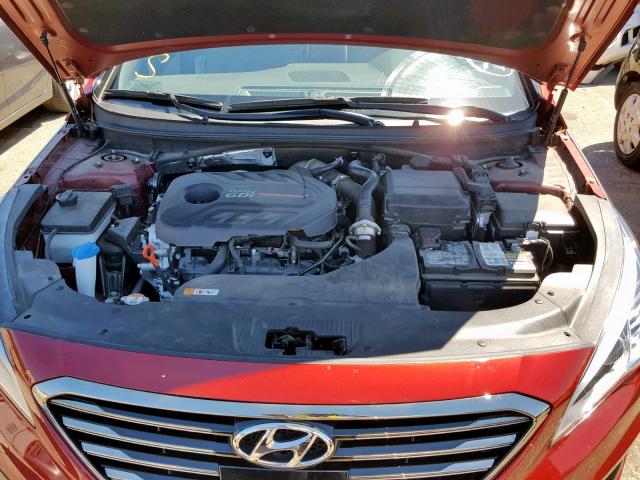 5NPE34AB2FH175351 - 2015 HYUNDAI SONATA SPO RED photo 7