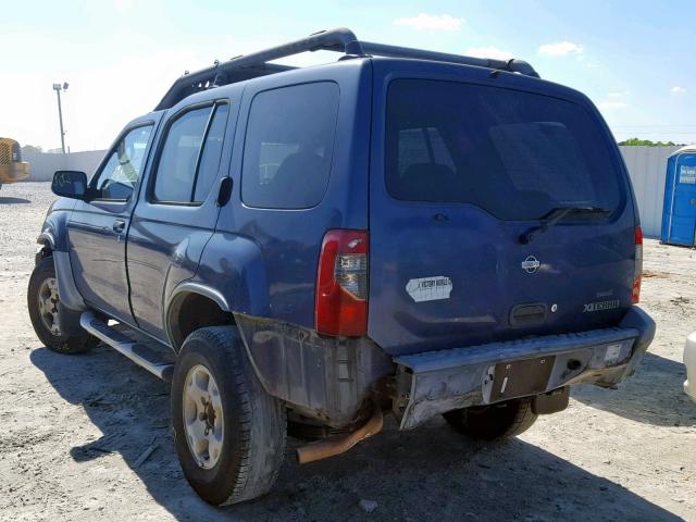 5N1ED28TXYC575703 - 2000 NISSAN XTERRA BLUE photo 3