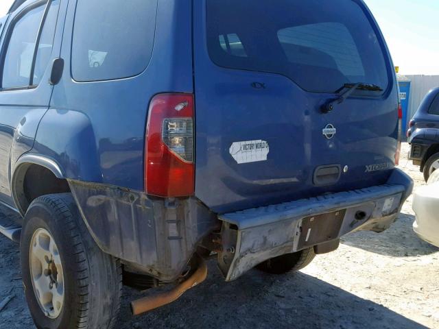 5N1ED28TXYC575703 - 2000 NISSAN XTERRA BLUE photo 9