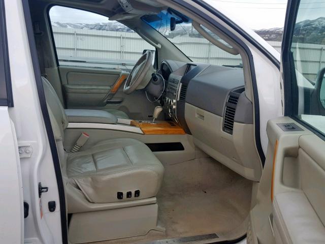 5N3AA08C44N811375 - 2004 INFINITI QX56 WHITE photo 5