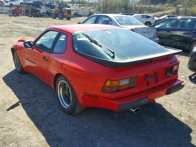 WP0AA0948GN453349 - 1986 PORSCHE 944 RED photo 3