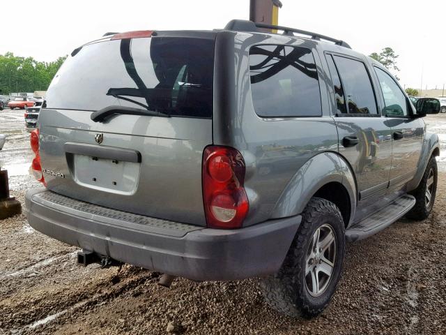 1D4HB38N26F105792 - 2006 DODGE DURANGO SX GRAY photo 4