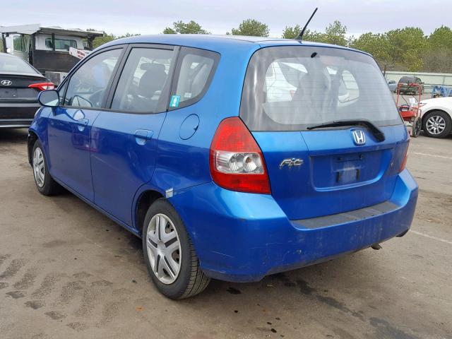 JHMGD37457S041332 - 2007 HONDA FIT BLUE photo 3