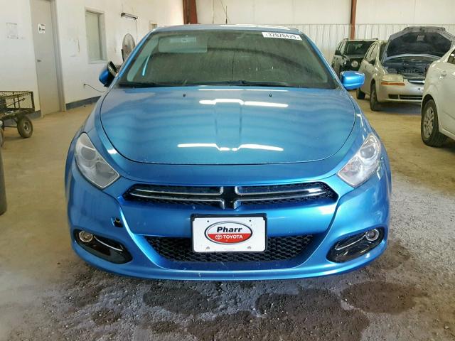 1C3CDFFA0GD816993 - 2016 DODGE DART SXT S BLUE photo 9