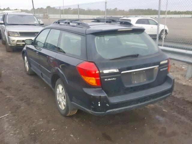 4S4BP61C457384911 - 2005 SUBARU LEGACY OUT BLACK photo 3