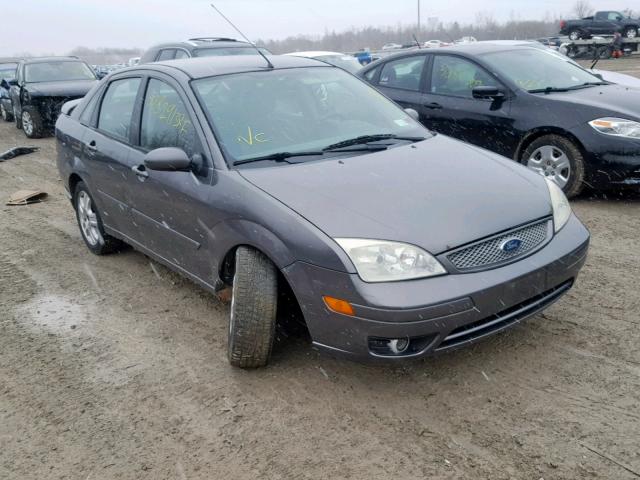 1FAFP38Z85W153987 - 2005 FORD FOCUS ZX4 GRAY photo 1