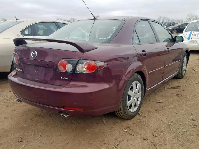 1YVHP81D175M06682 - 2007 MAZDA 6 S BURGUNDY photo 4