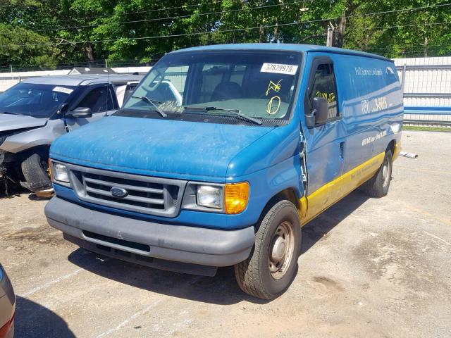 1FTRE14W16HA49716 - 2006 FORD ECONOLINE BLUE photo 2