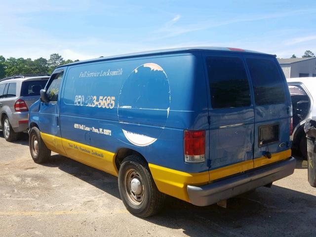 1FTRE14W16HA49716 - 2006 FORD ECONOLINE BLUE photo 3