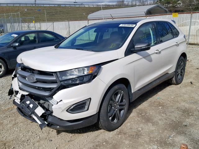 2FMPK4J8XJBC30967 - 2018 FORD EDGE SEL WHITE photo 2