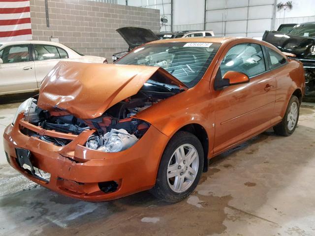 1G1AL18F767697931 - 2006 CHEVROLET COBALT LT ORANGE photo 2