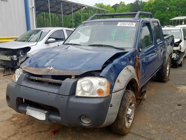 1N6ED27T51C327318 - 2001 NISSAN FRONTIER C BLUE photo 2