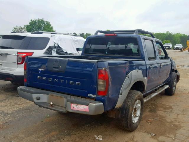 1N6ED27T51C327318 - 2001 NISSAN FRONTIER C BLUE photo 4