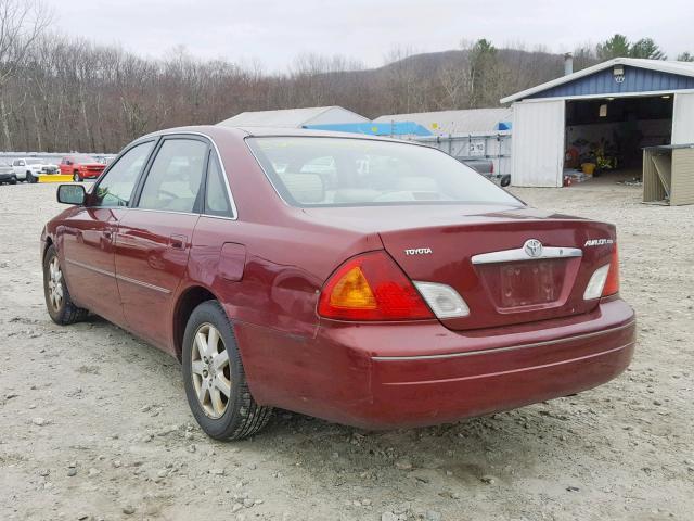 4T1BF28B12U211434 - 2002 TOYOTA AVALON XL RED photo 3