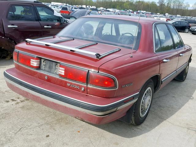 1G4HP53L7NH556313 - 1992 BUICK LESABRE CU MAROON photo 4