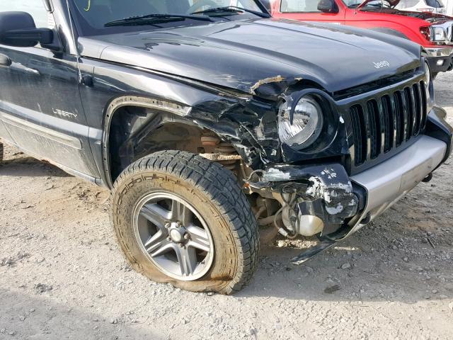 1J4GL38K04W302074 - 2004 JEEP LIBERTY RE BLACK photo 9