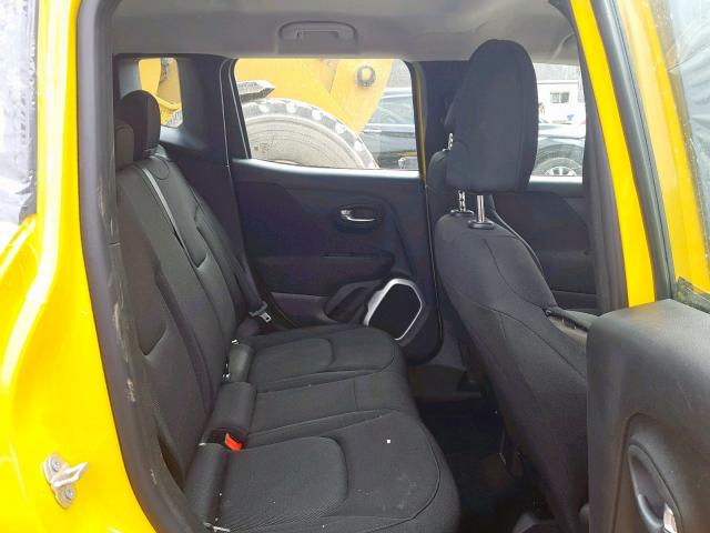 ZACCJBAB6JPH94472 - 2018 JEEP RENEGADE S ყვითელი ფოტო 6