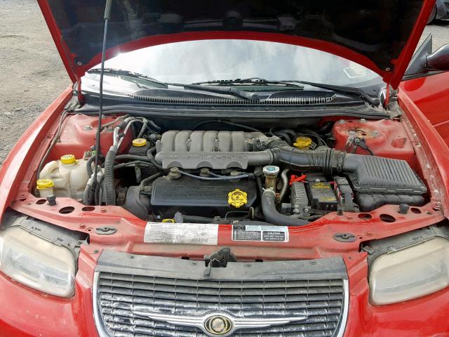 3C3EL45H1XT578564 - 1999 CHRYSLER SEBRING JX RED photo 7