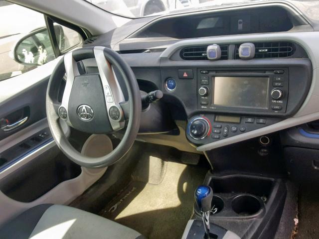 JTDKDTB34C1517418 - 2012 TOYOTA PRIUS C SILVER photo 9