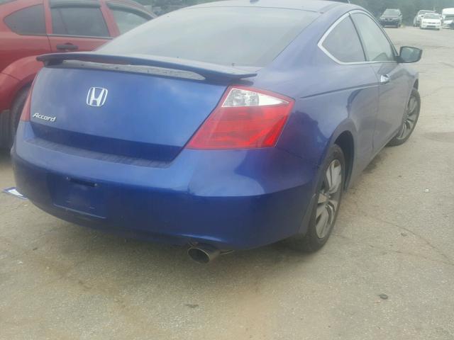 1HGCS12808A009756 - 2008 HONDA ACCORD EXL BLUE photo 4