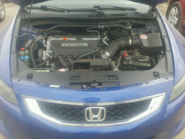 1HGCS12808A009756 - 2008 HONDA ACCORD EXL BLUE photo 7