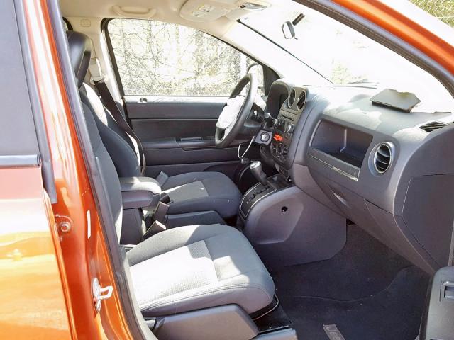 1J4FF47B69D225496 - 2009 JEEP COMPASS SP ORANGE photo 5