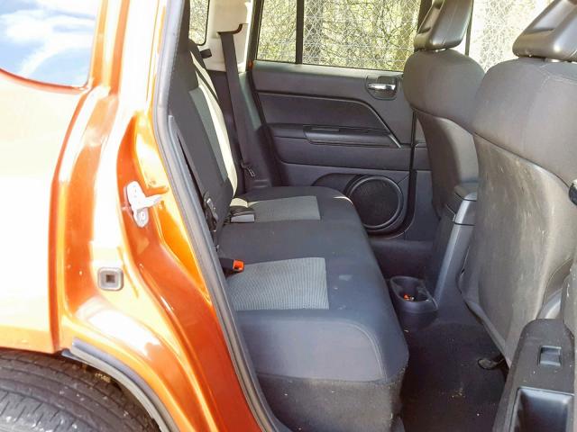 1J4FF47B69D225496 - 2009 JEEP COMPASS SP ORANGE photo 6