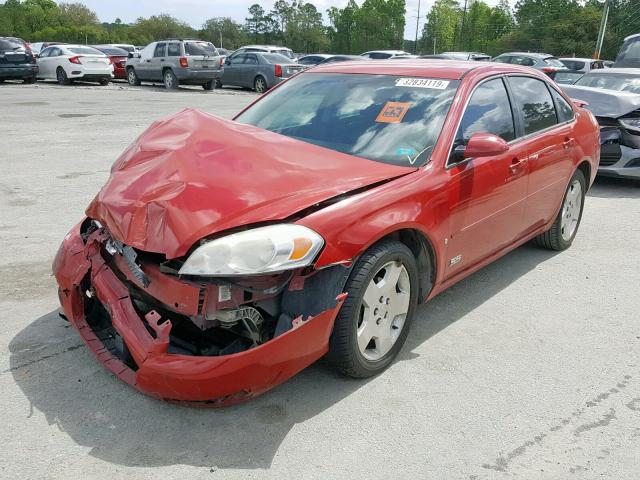 2G1WD58CX89103415 - 2008 CHEVROLET IMPALA SUP წითელი ფოტო 2