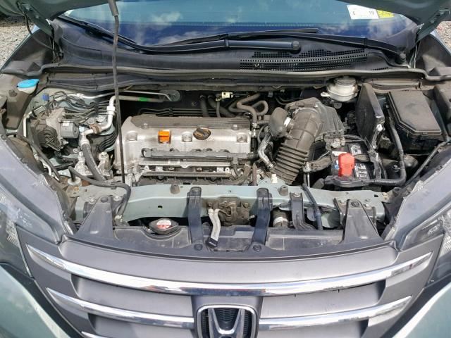 2HKRM4H78CH601720 - 2012 HONDA CR-V EXL TEAL photo 7