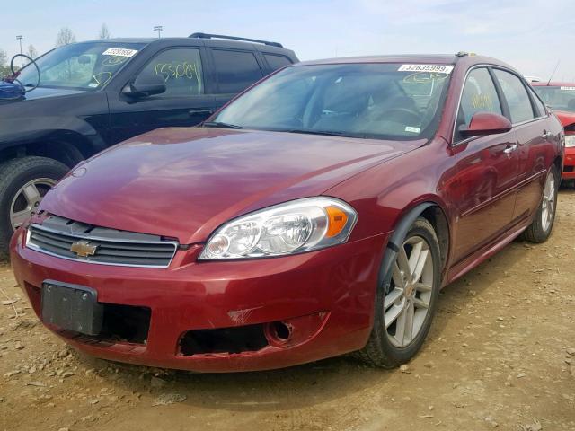 2G1WU57M291302940 - 2009 CHEVROLET IMPALA LTZ RED photo 2