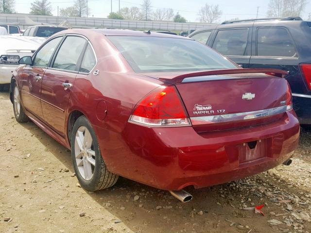 2G1WU57M291302940 - 2009 CHEVROLET IMPALA LTZ RED photo 3