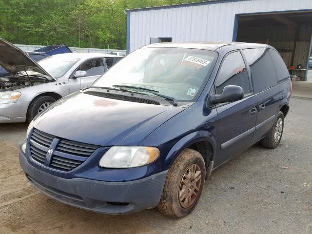 1D4GP25B16B738843 - 2006 DODGE CARAVAN SE BLUE photo 2