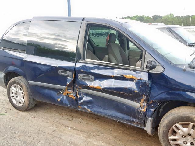 1D4GP25B16B738843 - 2006 DODGE CARAVAN SE BLUE photo 9