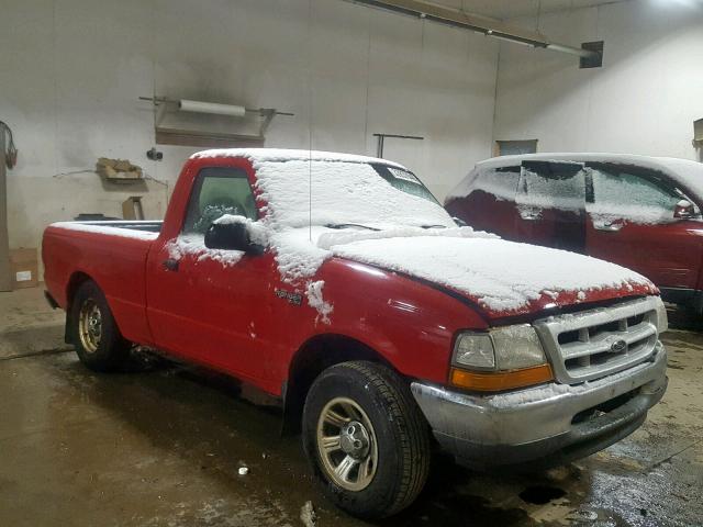 1FTYR10C0YPA20941 - 2000 FORD RANGER RED photo 1