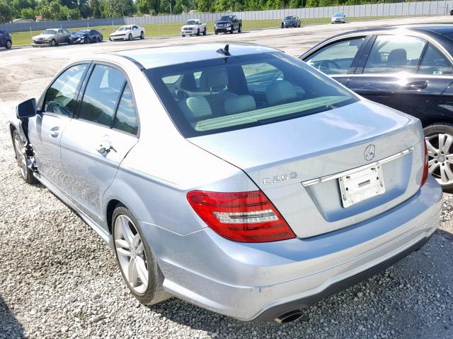 WDDGF4HB9DR271835 - 2013 MERCEDES-BENZ C 250 BLUE photo 3