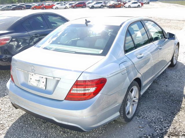 WDDGF4HB9DR271835 - 2013 MERCEDES-BENZ C 250 BLUE photo 4