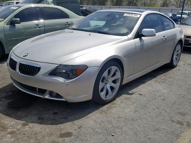 WBAEH13577CR51409 - 2007 BMW 650 I GRAY photo 2