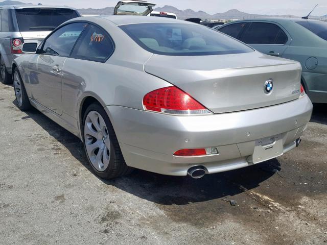 WBAEH13577CR51409 - 2007 BMW 650 I GRAY photo 3