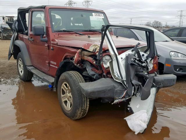 1J4AA2D11AL117094 - 2010 JEEP WRANGLER S BURGUNDY photo 1