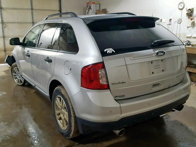 2FMDK3GC1BBA60475 - 2011 FORD EDGE SE SILVER photo 3