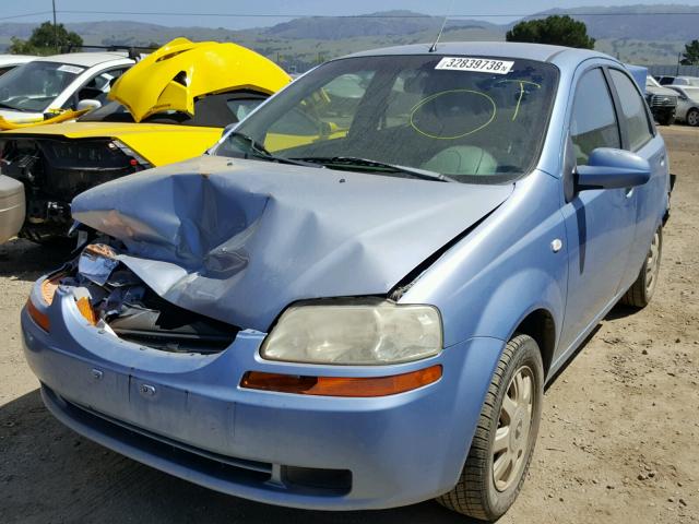 KL1TD52675B390680 - 2005 CHEVROLET AVEO BASE Mavi foto 2