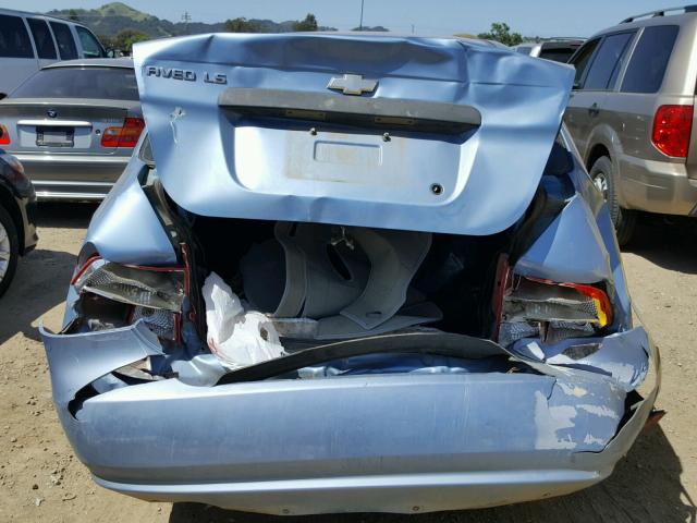 KL1TD52675B390680 - 2005 CHEVROLET AVEO BASE Mavi foto 9
