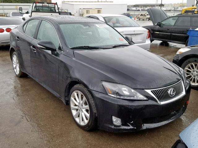 JTHCF5C22A5039259 - 2010 LEXUS IS 250 BLACK photo 1