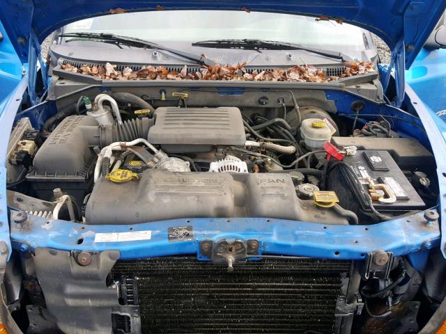 1B7GG22N91S206969 - 2001 DODGE DAKOTA BLUE photo 7