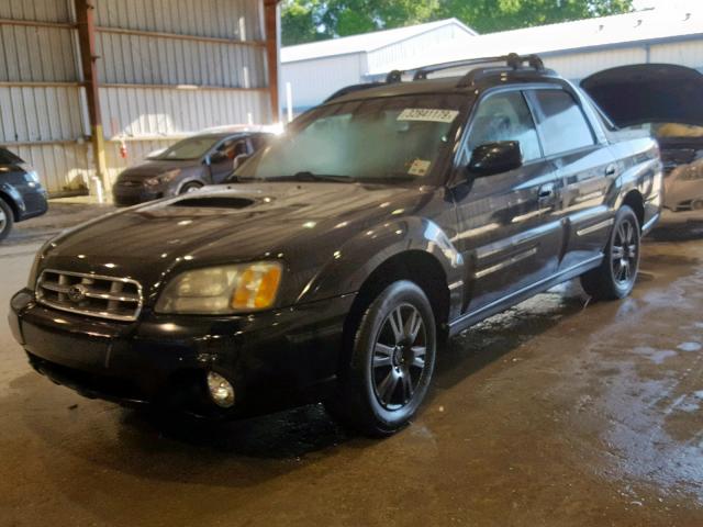 4S4BT63C265106837 - 2006 SUBARU BAJA TURBO BLACK photo 2