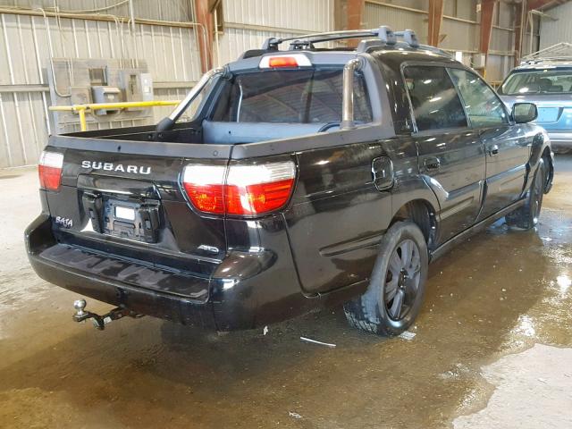 4S4BT63C265106837 - 2006 SUBARU BAJA TURBO BLACK photo 4