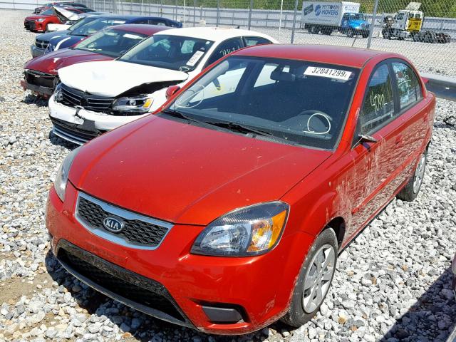 KNADH4A39A6662701 - 2010 KIA RIO LX ORANGE photo 2