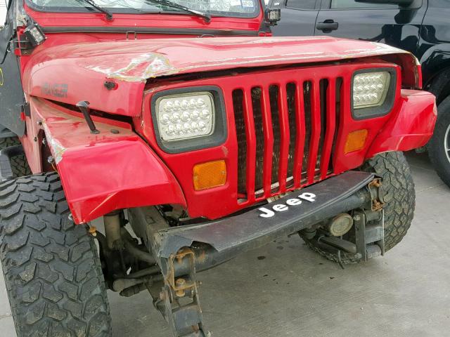 2J4FY29S2MJ136296 - 1991 JEEP WRANGLER / RED photo 10