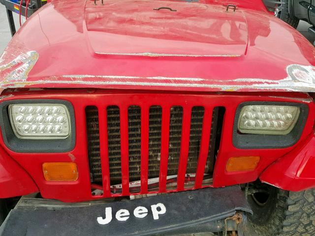 2J4FY29S2MJ136296 - 1991 JEEP WRANGLER / RED photo 7