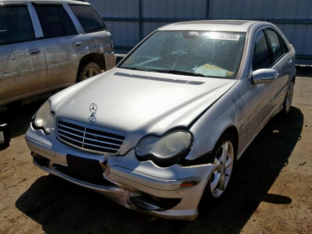 WDBRF40J55F679160 - 2005 MERCEDES-BENZ C 230K SPO SILVER photo 2